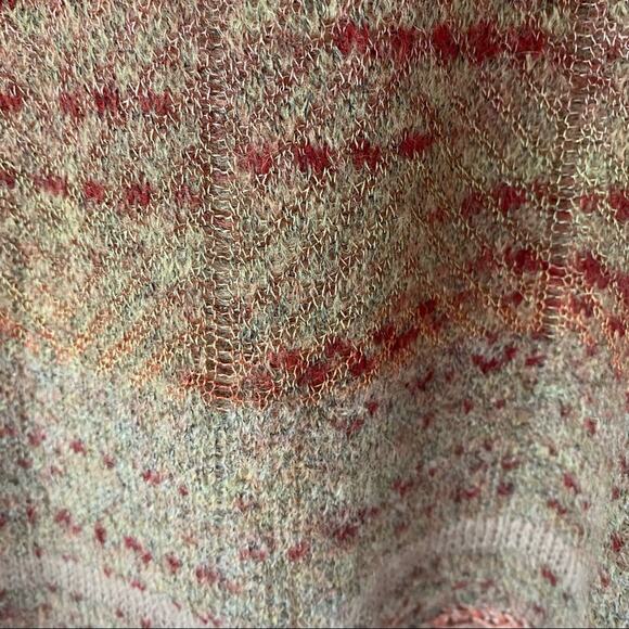 Free People Crochet Back Bell Sleeve Sweater size small - Picture 4 of 9